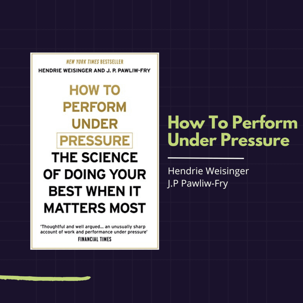 How to perform under pressure by hendrie weisinger